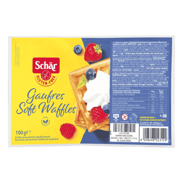 Dr. Schar-Waffle Soft Breakfast Gluten Free 100g