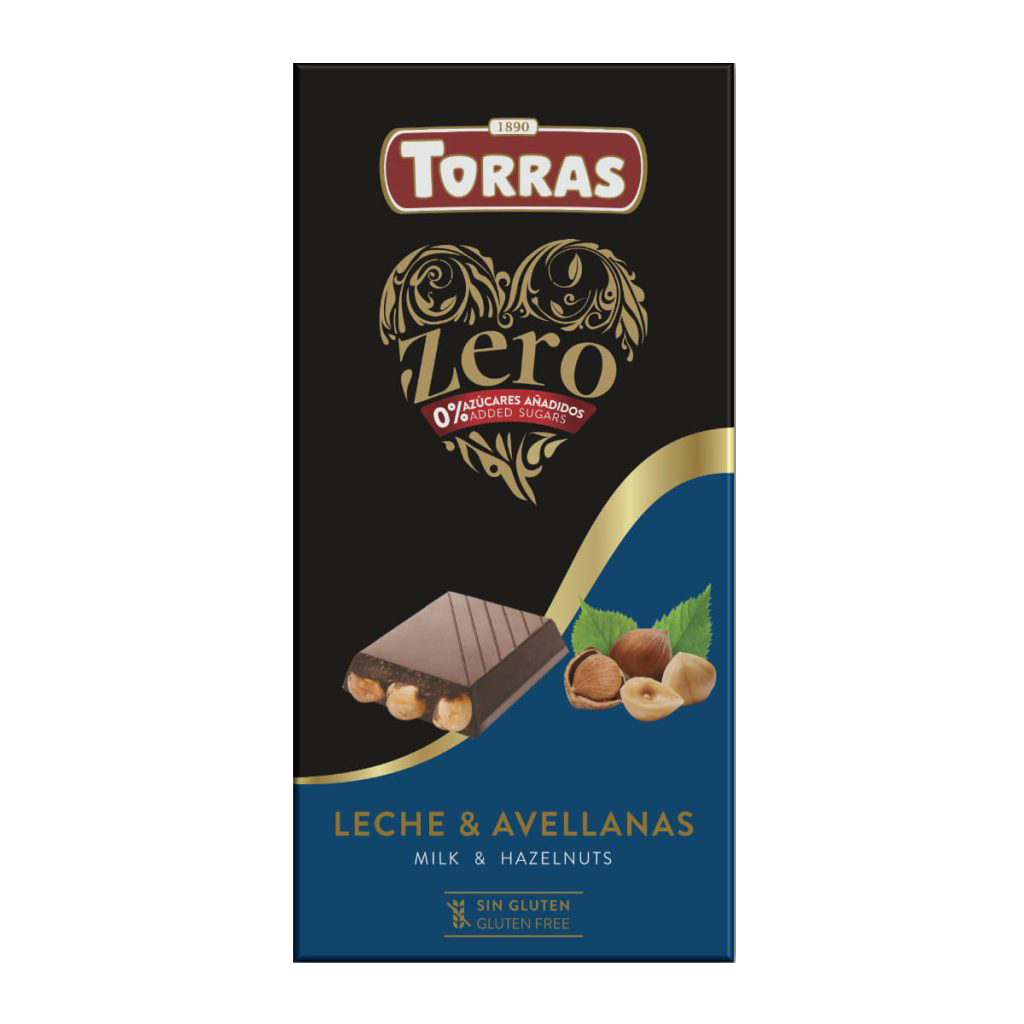 ZERO s/f Milk chocolate with hazelnuts 150 g