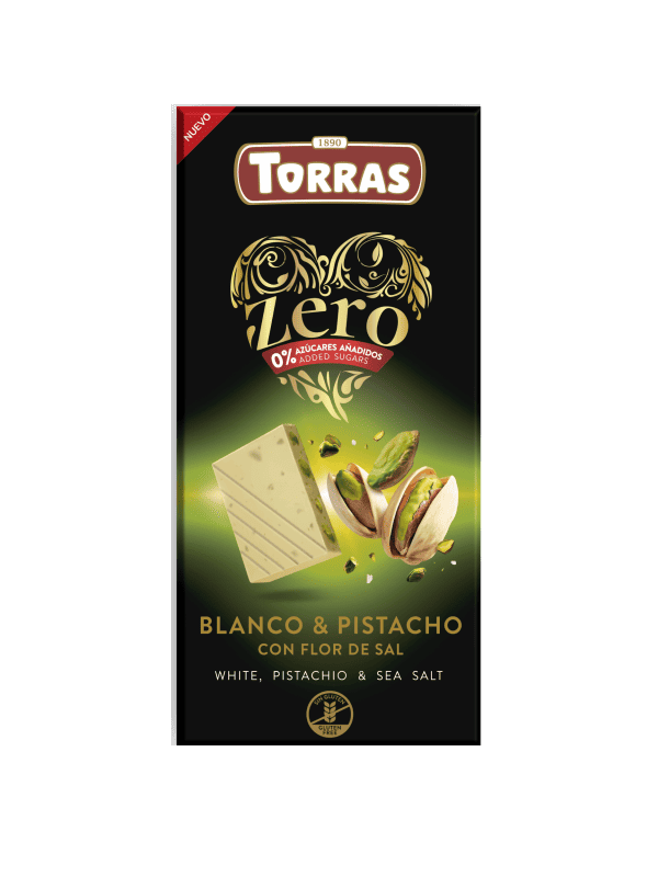 ტორასი-თეთრი შოკოლადი ფისტით და ზღვის მარილით, უგლუტენო, უშაქრო 100გ