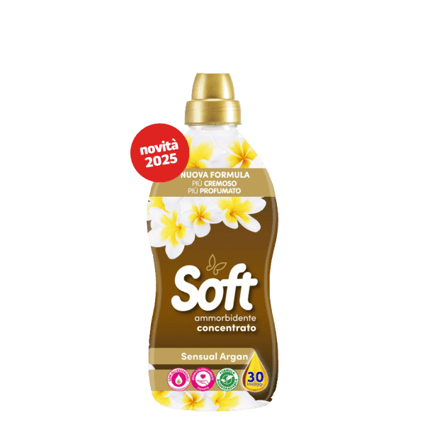 SOFT-CONCENTRATED FABRIC SOFTENER, SENSUAL ARGAN 750ML