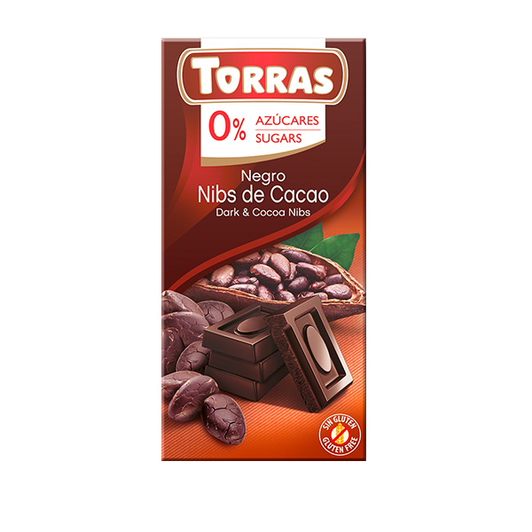 S/F Dark & Cocoa Nibs chocolate 75 g