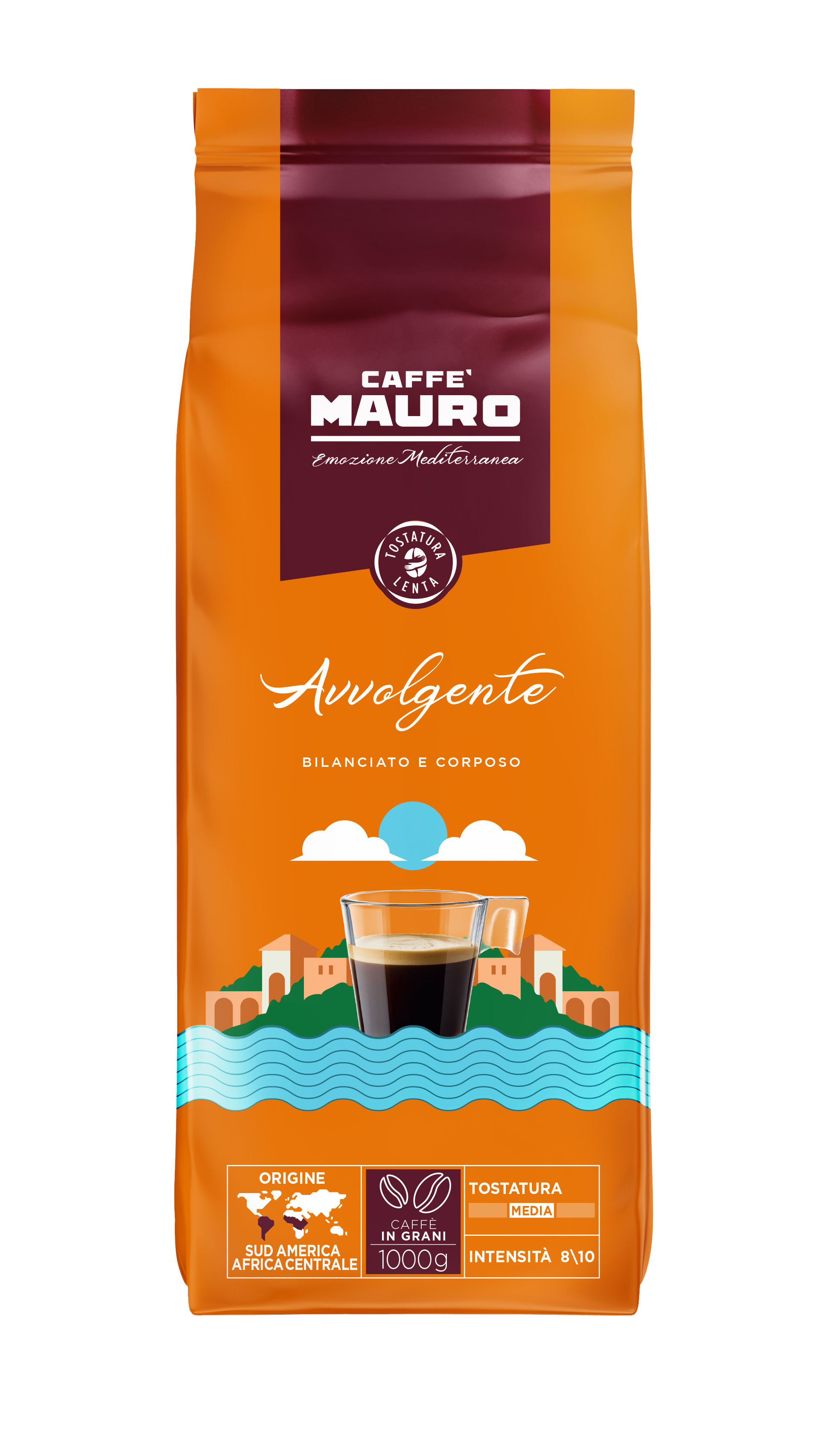 MAURO-COFFEE BEANS AVVOLGENTE 8/10 1KG