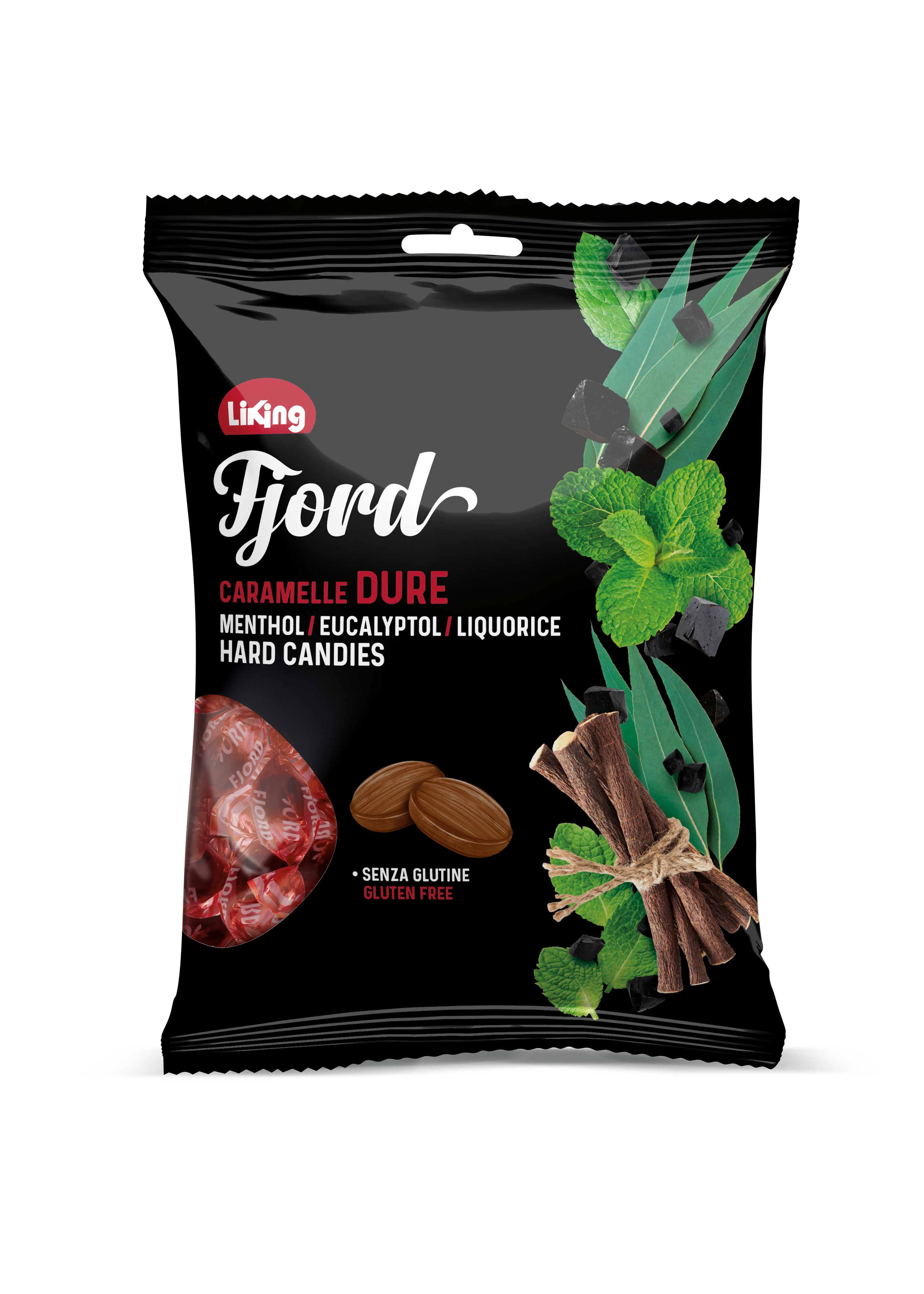 LIKING-CANDIES WITH MENTHOL, EUCALYPTOL AND LIQUORICE, GLUTEN FREE 150G