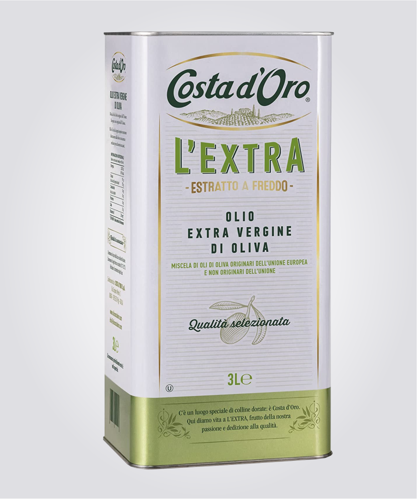 Extra Virgin Olive Oil Tin - 3 L X 4