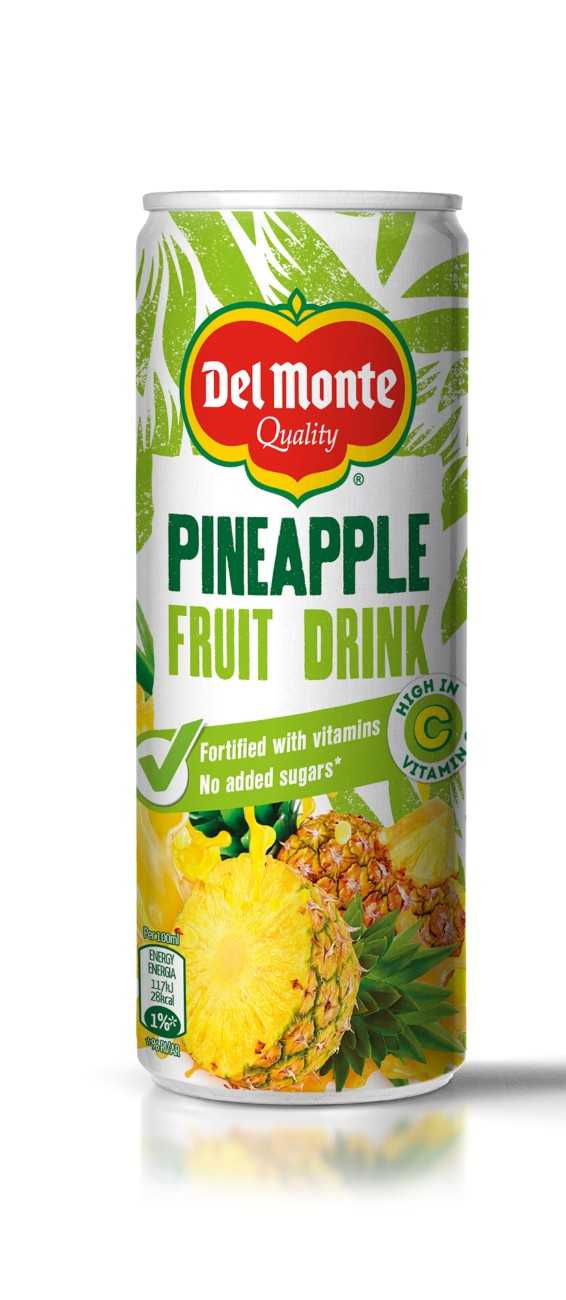 DEL MONTE - PINEAPPLE JUICE 100%, NO ADDED SUGAR 240ML