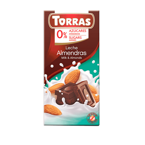 ტორასი-კლასიკი შოკ. რძიანი ნუშით უგლუტ,უშაქრო 75გრ