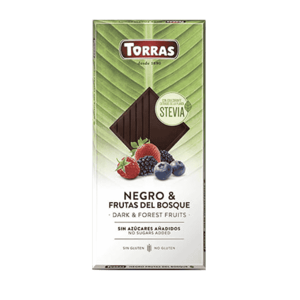 Stevia S/F Dark & Forest Fruits chocolate 125 g