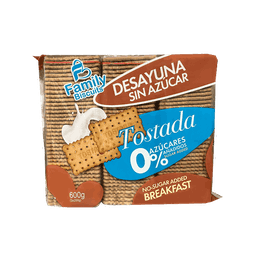 FAMILY BISCUITS-TOSTADA BISCUITS,SUGAR FREE 600G