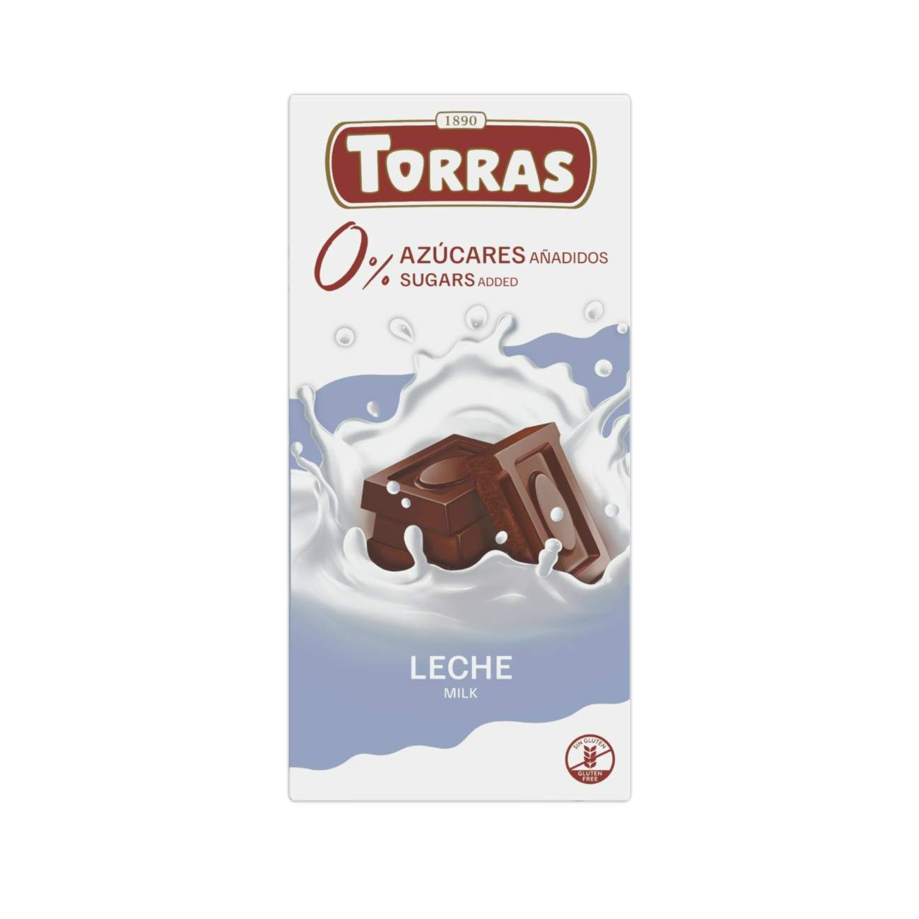 TORRAS-MILK CHOCOLATE BAR, GLUTEN AND SUGAR FREE 75G