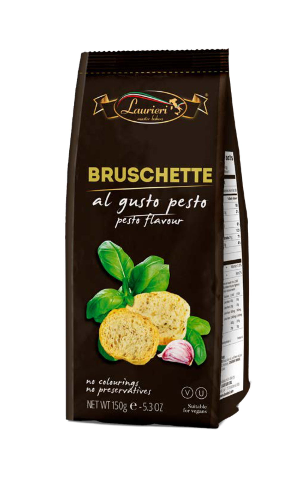 BRUSCHETTE PESTO LAU-PREMIUM 150g HTS CODE 19054090