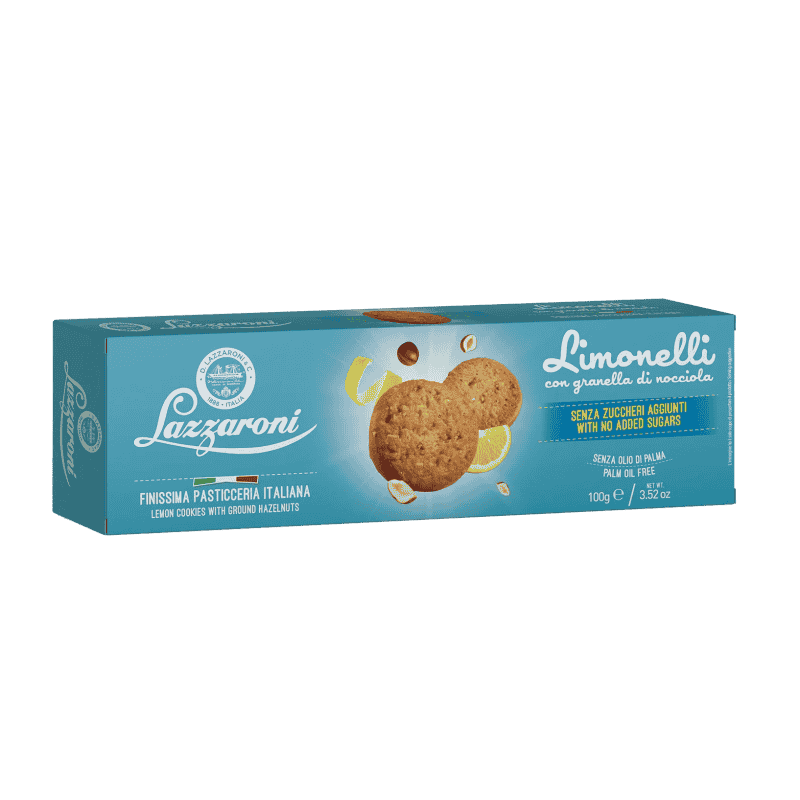 Without added sugar lemon pastry with ground hazelnut 100g/3.52oz