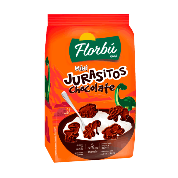 FLOURBU-CHOCOLATE BISCUITS, MINI DINOSAURS 400G