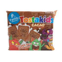 FAMILY BISCUITS-Sugar-free children's biscuits with cocoa 600g (3X200g)