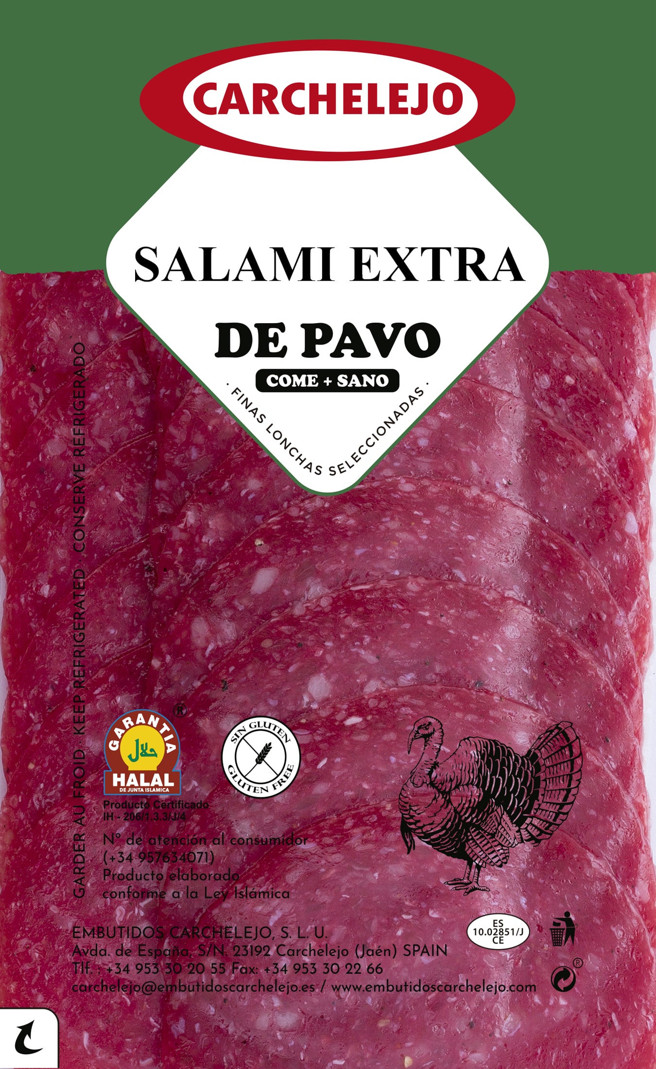 LONCHEADO SALAMI DE PAVO Sabre 80g HALAL