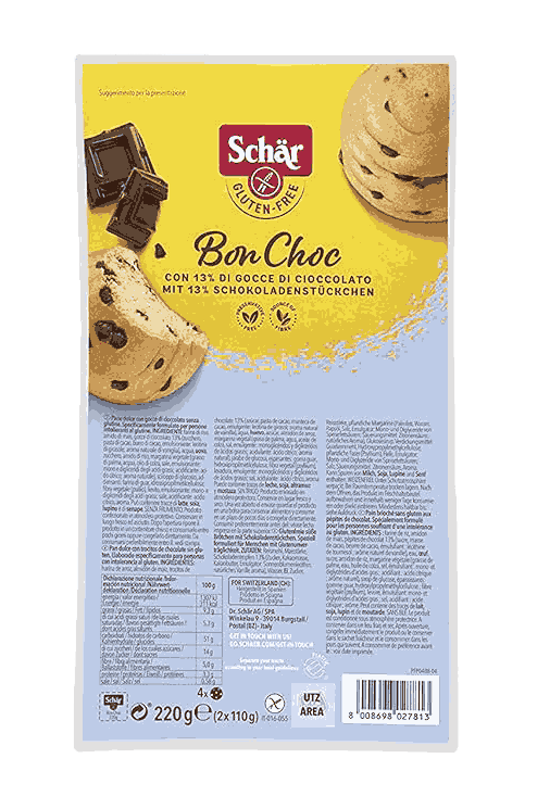 DR.SCHAR-SWEET BUNS WITH CHOCOLATE CHIPS,GLUTEN FREE 220G