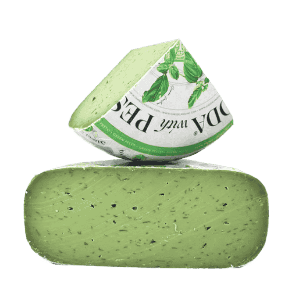 CHEESELAND-CHEESE WITH GREEN PESTO 50%, GLUTEN FREE 100G