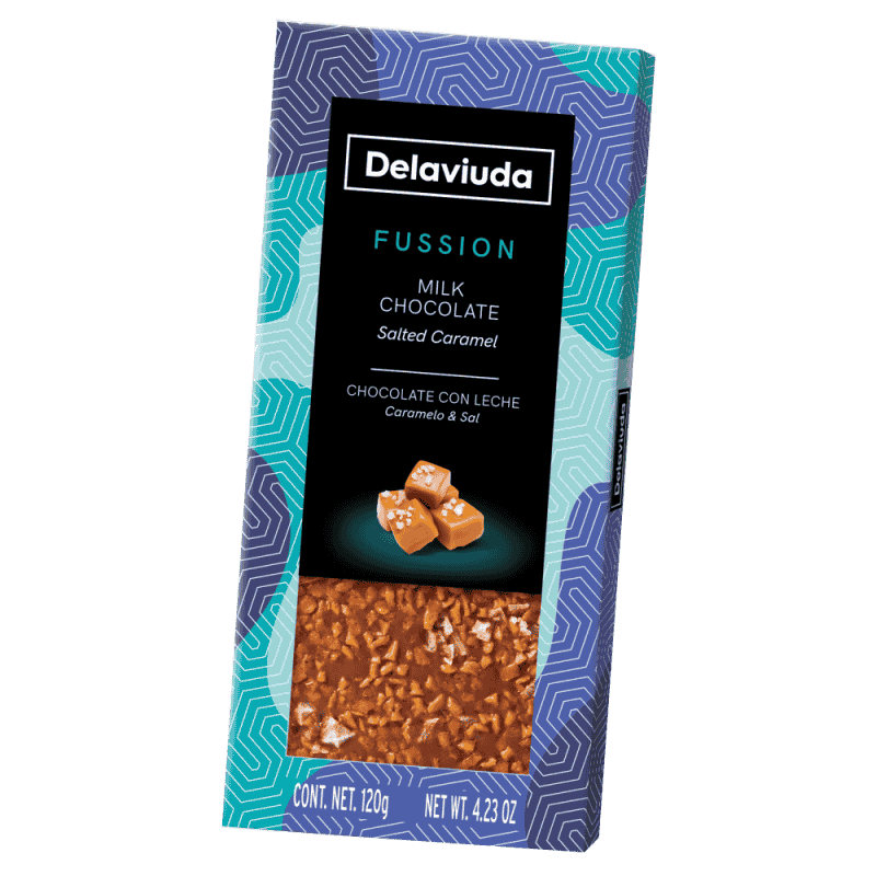 DELAVIUDA -CHOCOLATE BAR W/ MILK&CARAMEL 120G