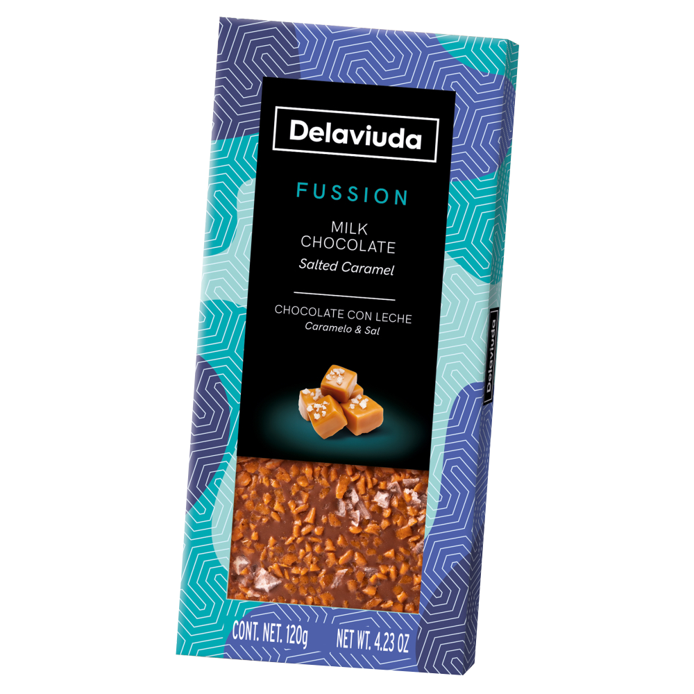 DELAVIUDA -CHOCOLATE BAR W/ MILK&CARAMEL 120G