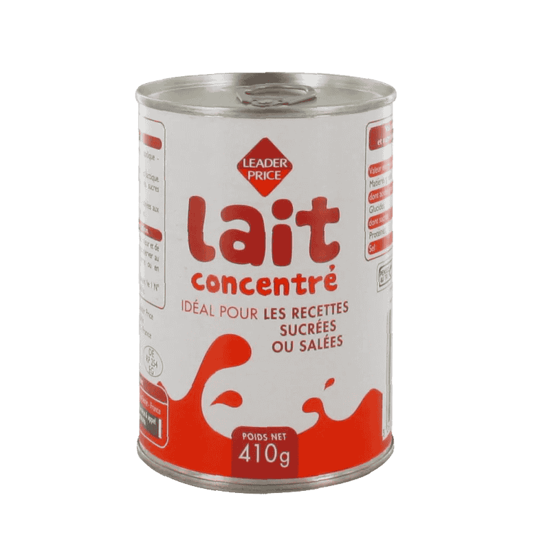 LEADER PRICE-CONCENTRATED MILK ,SUGAR FREE 410G