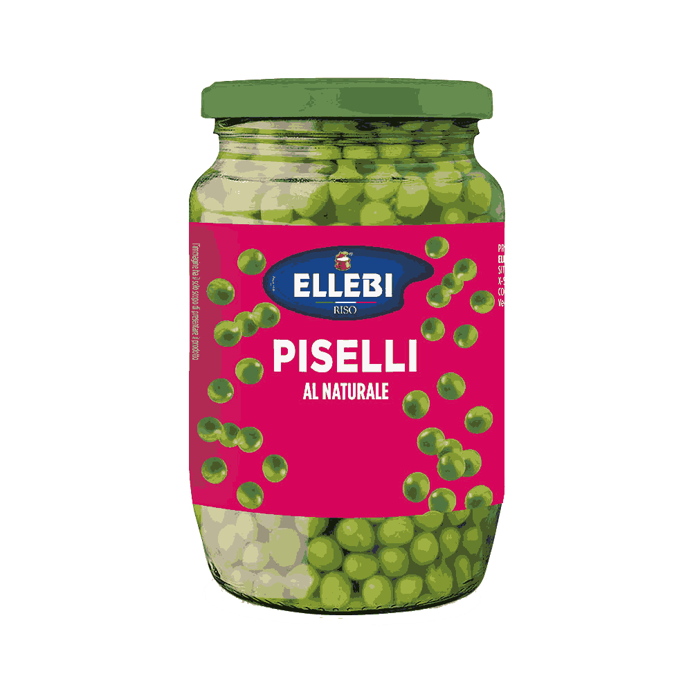 ELLEBI-CANNED PEAS GLASS GLUTEN FREE 400G