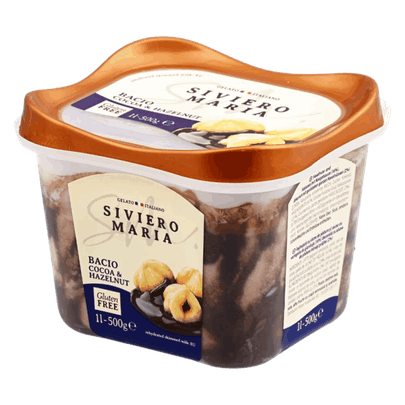 სივიერო მარია-ნაყინი /GELATO/კაკაოთი და თხილით უგლუტენო 1000მლ