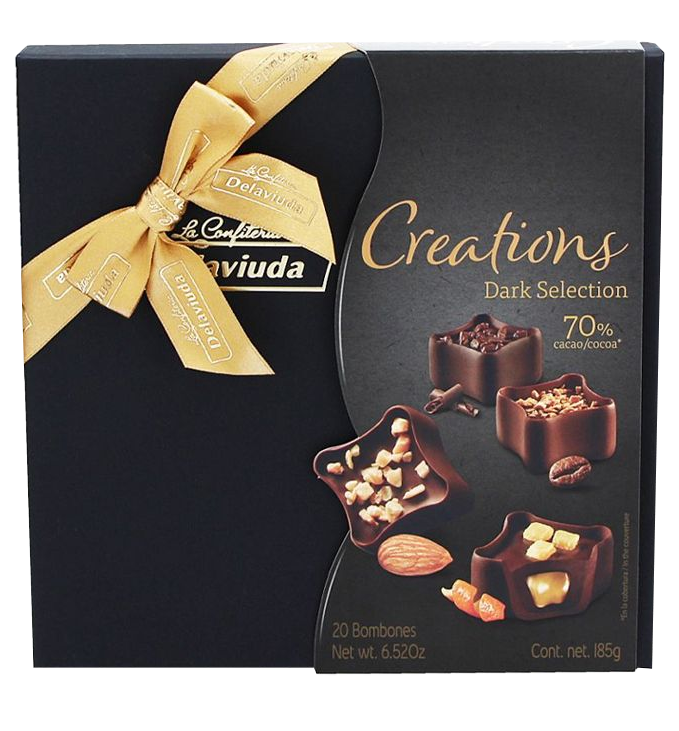 CREATIONS ASSORTED DARK CHOCOLATE 185G