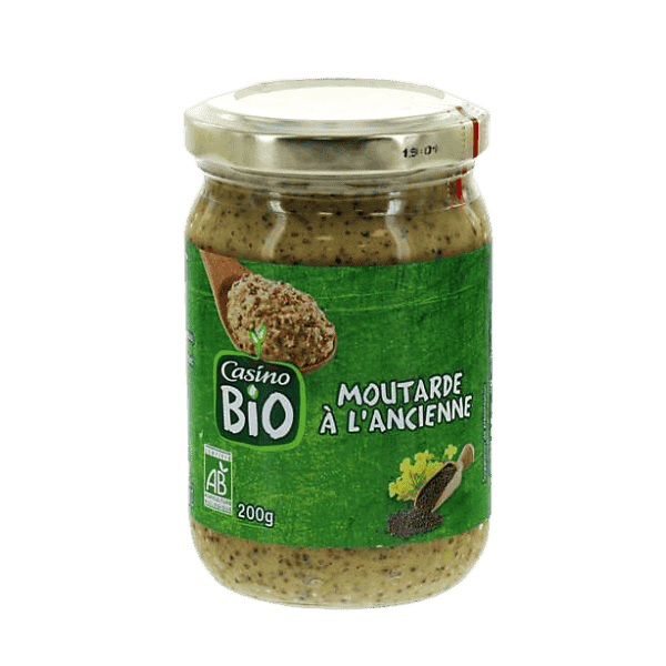 Casino mustard with organic grains. 200g