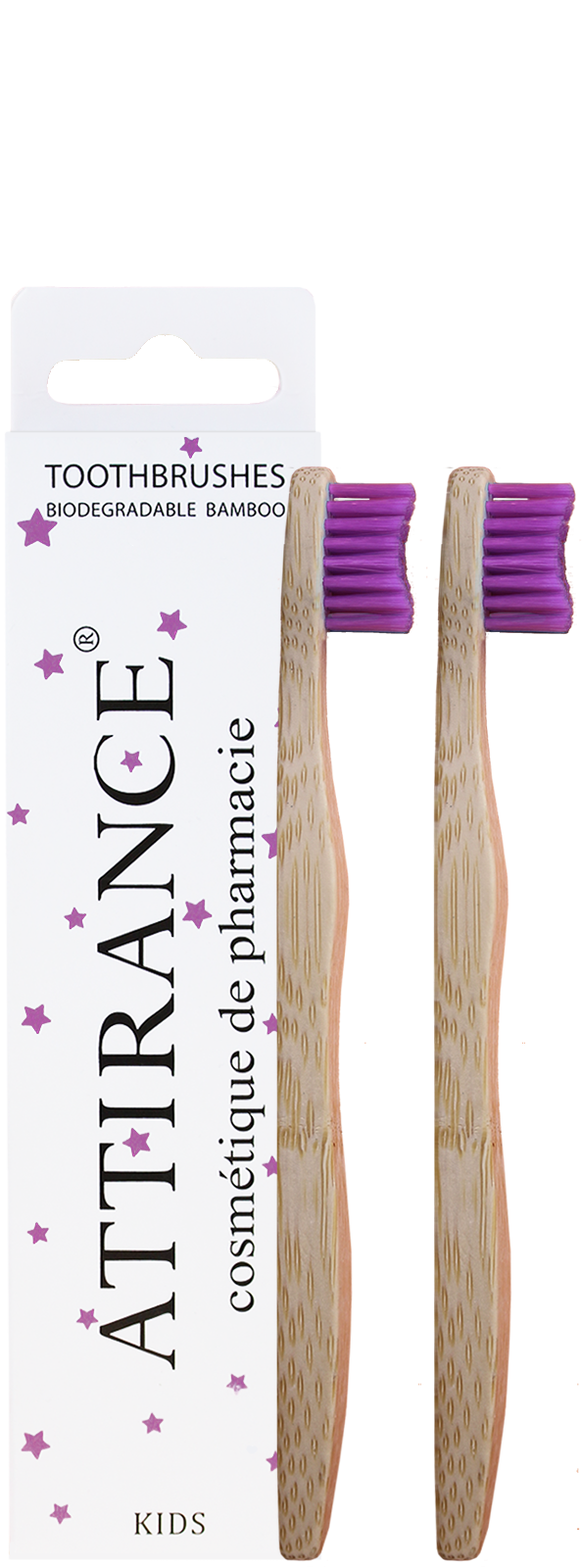 Attirance - Biodegradable bamboo brush for kids pink #2