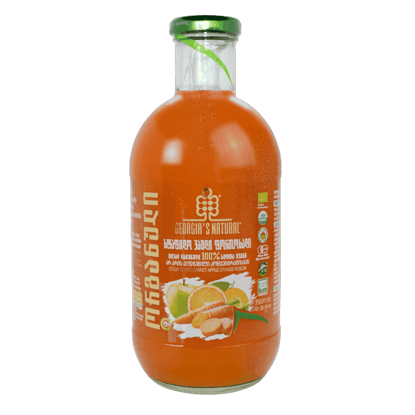 Organic, Carrot, Apple, and Orange Fusion 750ml,100% Pure Juice