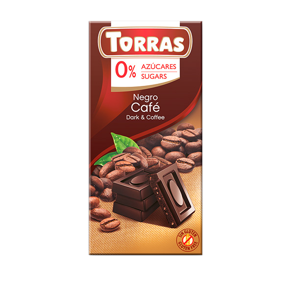 ტორასი-კლასიკი შოკოლადი შავი ყავით უგლუტენო,უშაქრო,ვეგანური 75გ