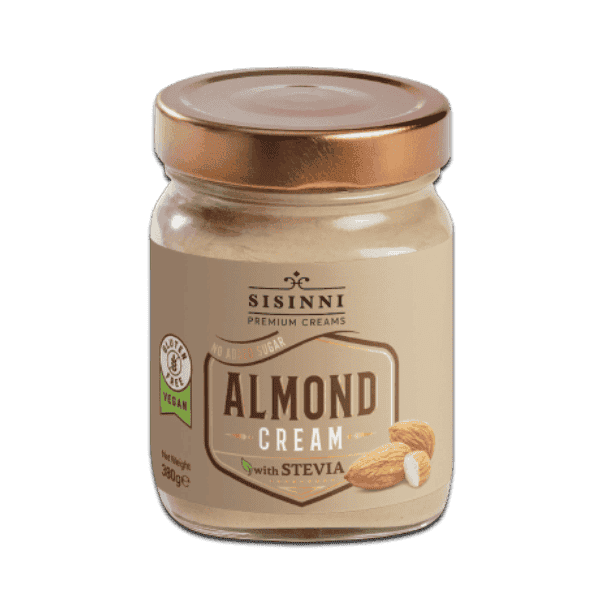 SISINNI-VEGAN ALMOND CREAM WITH STEVIA, GLUTEN AND SUGAR FREE 380G