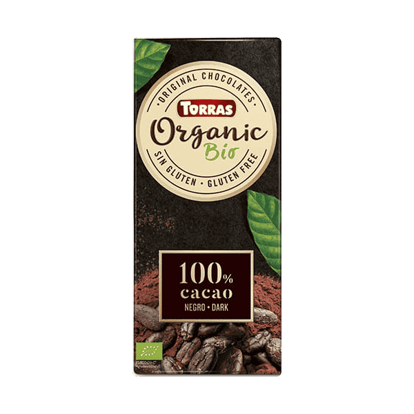 Organic Dark 100% cocoa 100g