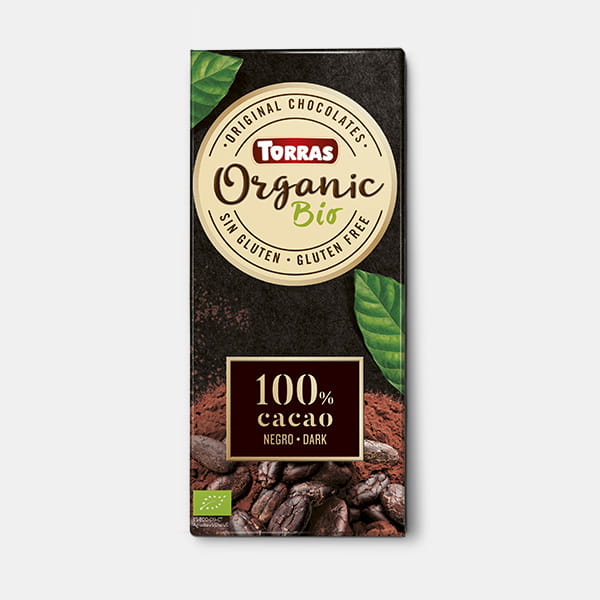 Organic Dark 100% cocoa 100g