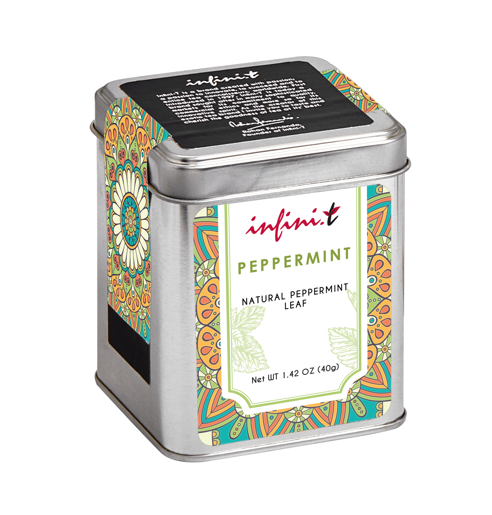 Infini-T Peppermint 40g loose tea tin