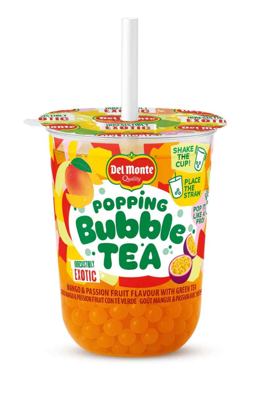 DEL MONTE - BUBBLE TEA WITH MANGO AND PASSION FRUIT FLAVOR 330 ML