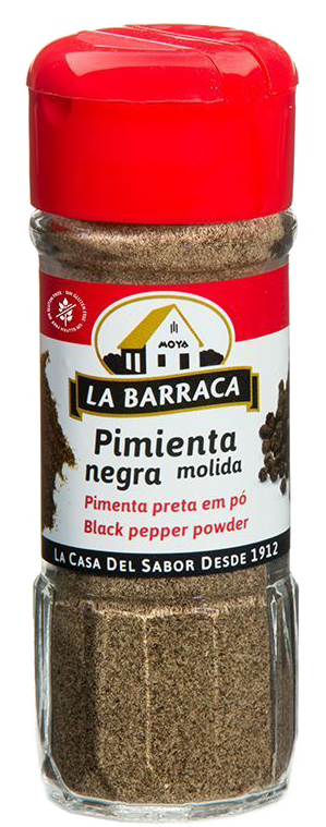 GLASS JAR BARRACA 40 G BLACK PEPPER POWDER