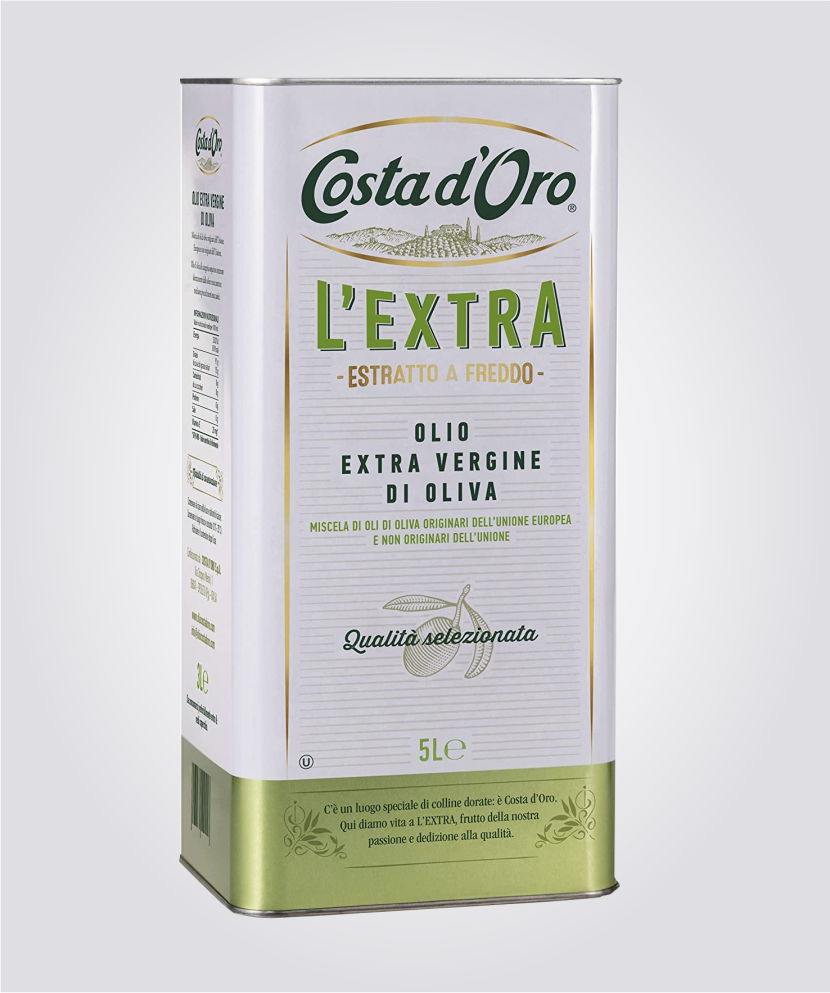 Extra Virgin Olive Oil Tin - 5 L X 4