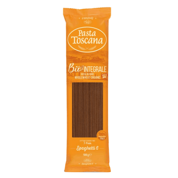 FABIANELLI-BIO PASTA WHOLE WHEAT SPAGHETTI N6, 500G