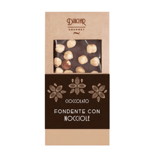GOURMET DARK CHOC. W/HAZELNUTS BAR 100G