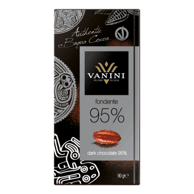 VANINI-dark chocolate bar 95% vegan, gluten-free 90g.