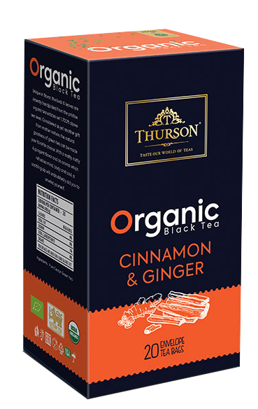 ORGANIC BLACK TEA WITHCINNAMON & GINGER  20 TEA BAGS