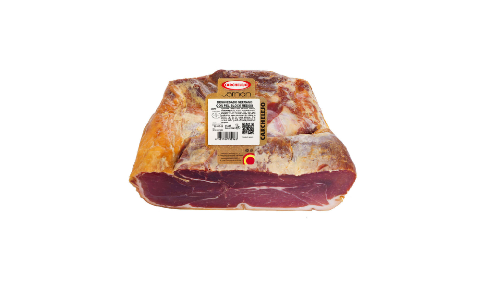 CARCHELEJO-BONELESS SERRANO HAM WITH SKIN,GLUTEN FREE 4.2KG