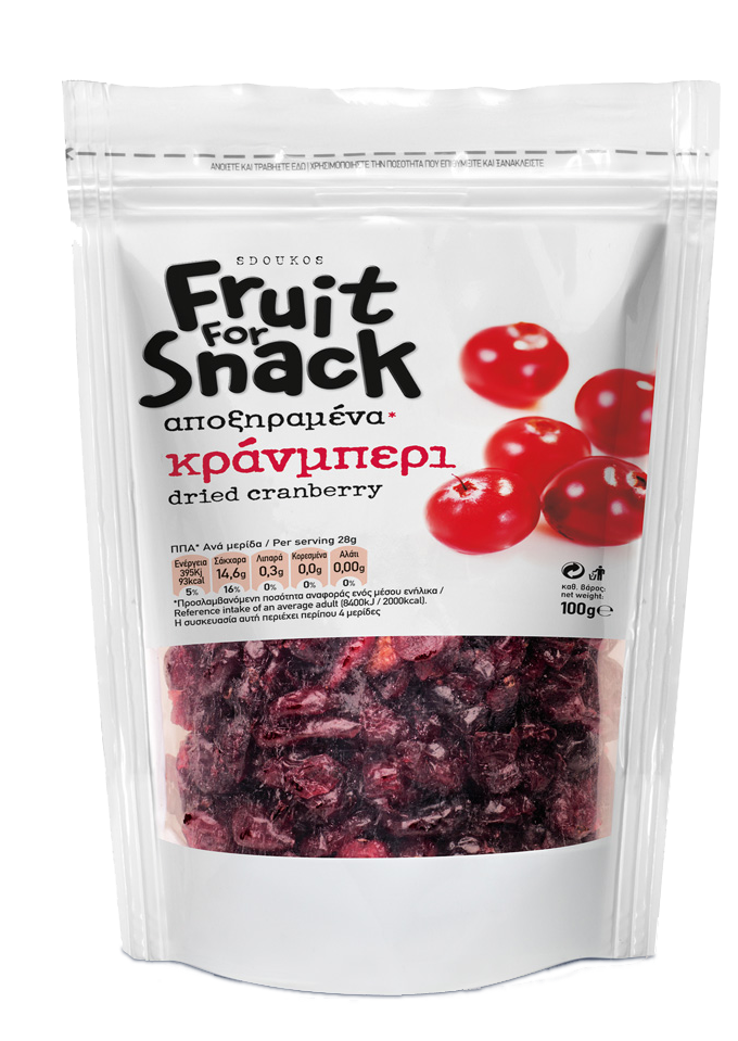 FRUIT FOR SNACK DRIED CRANBERRIES 100g