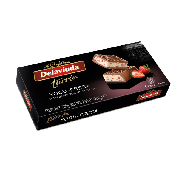 დელავიუდა-ნუგა შოკოლადის, მარწყვით და იოგურტით 200გ