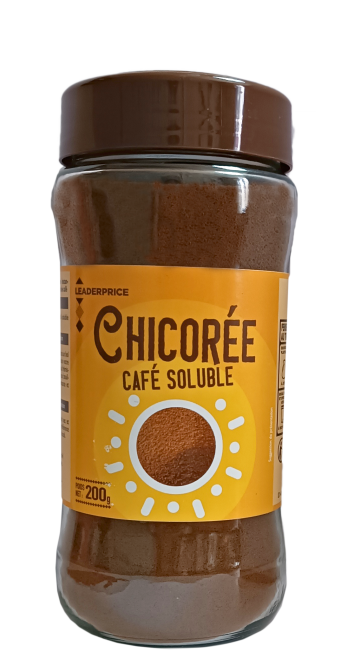 Leader Price - instant coffee (20%) + chicory (80%). 200g.