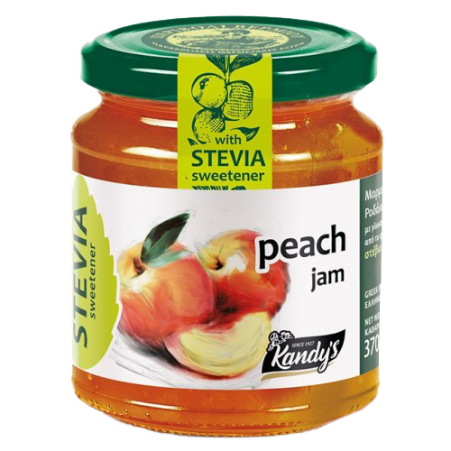 PEACH STEVIA JAM 370gr 6pcs/box