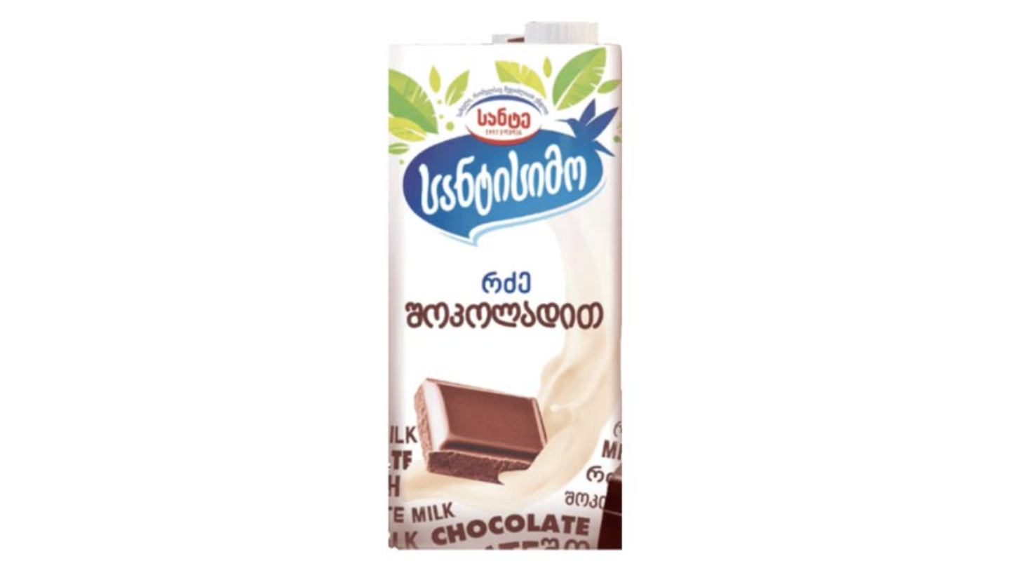 სანტისიმო-რძე შოკოლადით ულტრაპასტერიზებული 1ლ