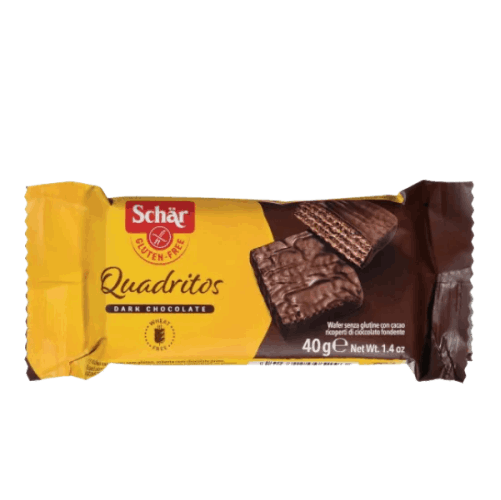 DR.SCHAR-QUADRITOS COCOA WAFERS WITH DARCK CHOCOLATE COATING 40G