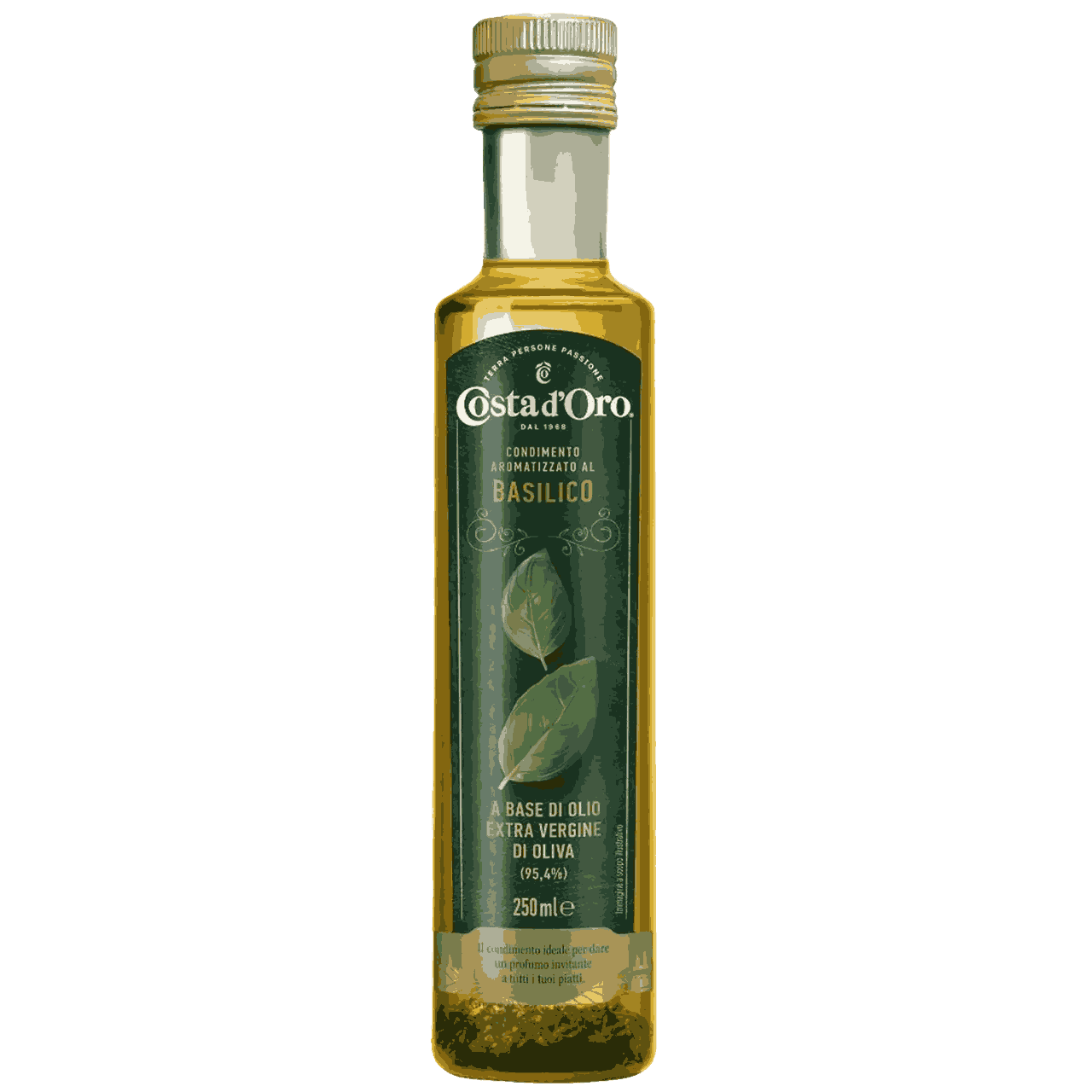 COSTA D'ORO-COLD PRESSED OLIVE OIL WITH BASIL FLAVOR 250 ML