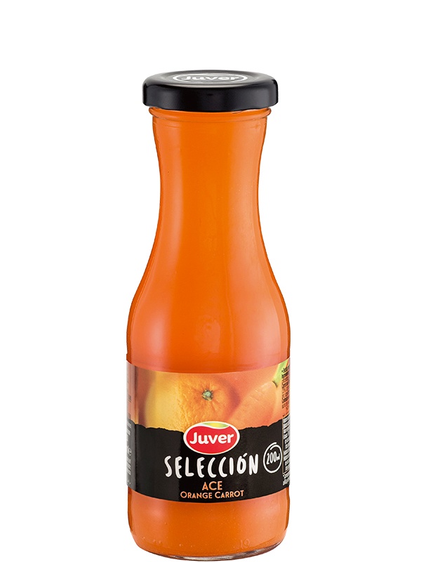 Juver - წვენი სელესიონ ACE ფორთოხლის ნექტარი, უშაქრო, უგლუტენო, 0.2 ლ